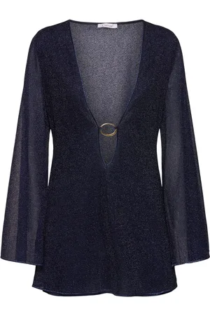 Oseree Robe Caftan Courte En Lurex Lumiere
