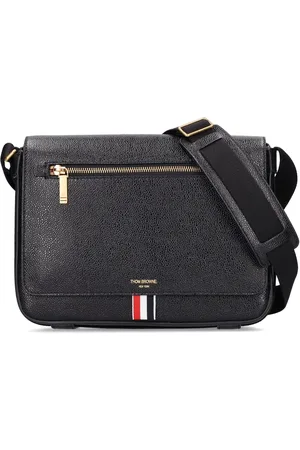 Thom Browne Sac Avec Bretelle Ton Sur Ton Reporter