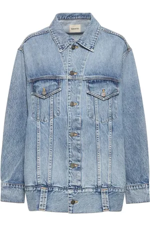 Khaite Veste En Denim De Coton Grizzo