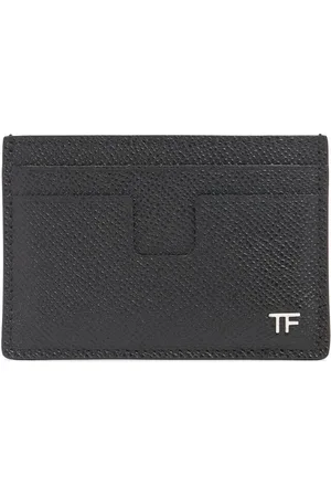 Tom Ford Petit Porte-cartes En Cuir Saffiano Grainé
