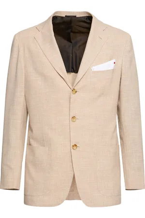 Kiton Blazer En Laine Mélangée À Boutonnage Simple