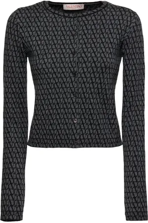 VALENTINO Cardigan En Laine Jacquard Iconographe