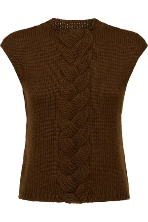 LEMAIRE Gilet En Maille Torsadée De Laine Mélangée