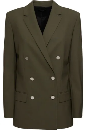 THEORY Veste Boxy En Laine Mélangée À Double Boutonnage