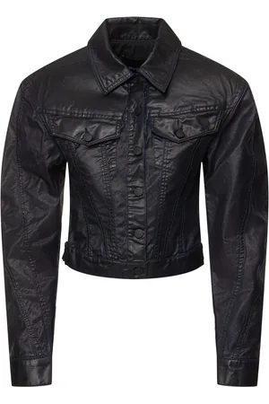 MUGLER Veste En Denim Ciré