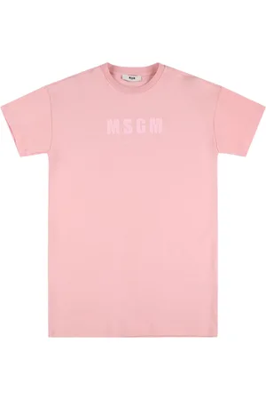 Msgm Robe En Jersey De Coton Imprimé