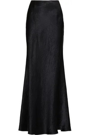 Nanushka Jupe Longue En Satin Froissé Harlow
