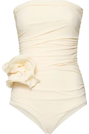 MAGDA BUTRYM Maillot De Bain 1 Pièce En Jersey Drapé Avec Rose