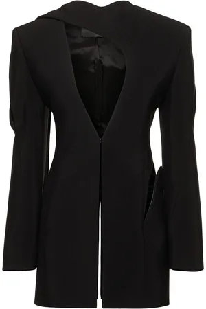 MUGLER Veste Longue Fluide Épaisse
