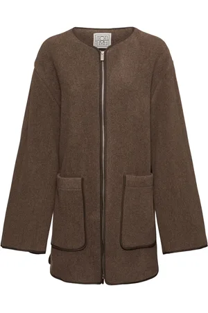 Totême Manteau Court En Feutre De Laine Mélangée