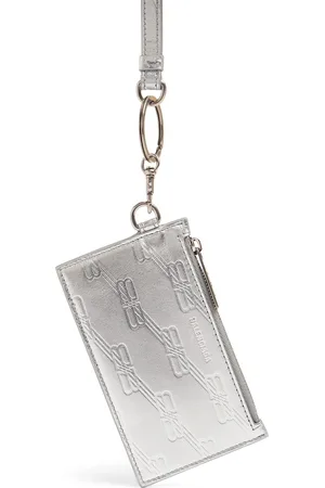 Balenciaga Porte-cartes Zippé En Cuir Avec Porte-clés