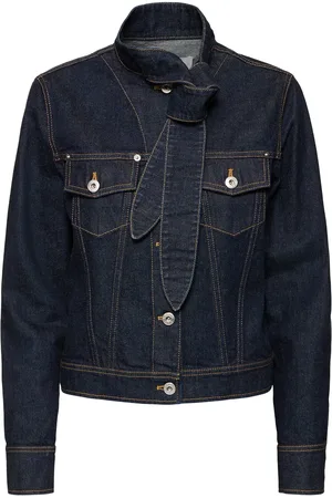 Lanvin Veste En Denim Avec Col Écharpe