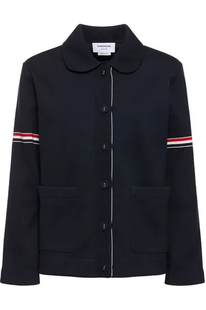 Thom Browne Veste En Maille De Coton Mélangé