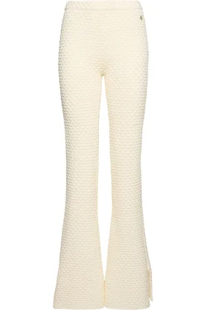 Casablanca Pantalon Évasé En Maille De Coton Mélangé Texturé