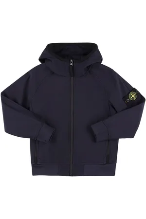 Stone Island Veste En Nylon Softshell Avec Patch Logo