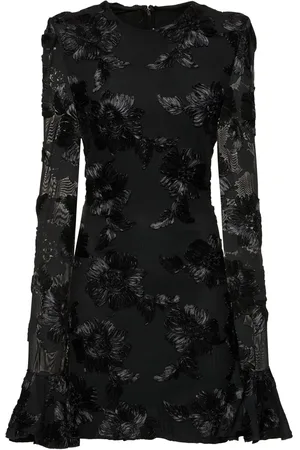 ROTATE Robe Courte En Mesh Fleuri