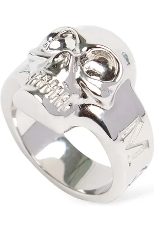 Alexander McQueen Bague Tête De Mort En Laiton