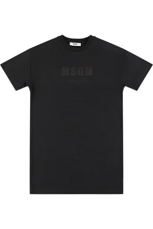 Msgm Robe En Jersey De Coton Imprimé