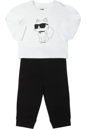 Karl Lagerfeld T-shirt & Legging En Jersey De Coton Imprimé