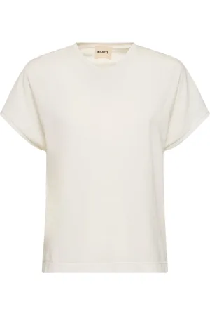 Khaite T-shirt En Jersey De Coton Mélangé Devra