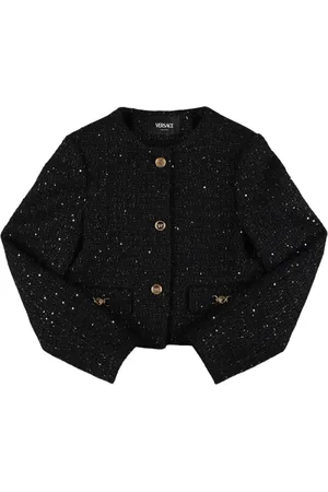 VERSACE Veste En Tweed De Laine Mélangée