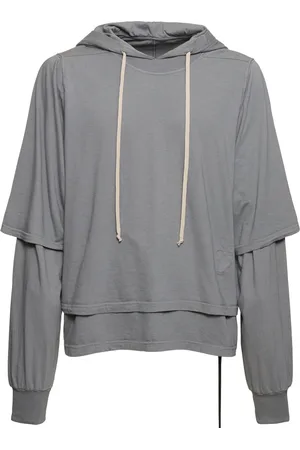 Rick Owens T-shirt En Jersey De Coton À Capuche Hustler