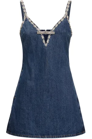Self-Portrait Robe Courte En Denim
