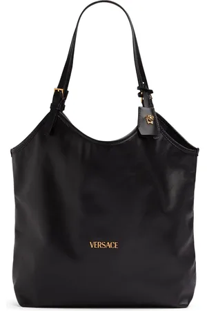 VERSACE Sac Cabas En Cuir Tag