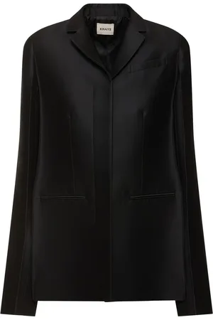 Khaite Blazer En Faille De Soie Et Laine Crittan