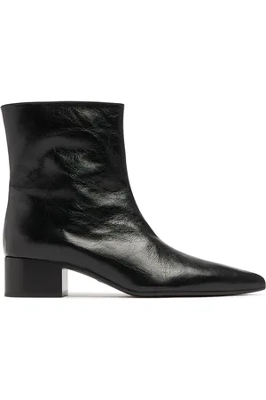 Khaite Bottines En Cuir Lustré Andee 40 Mm