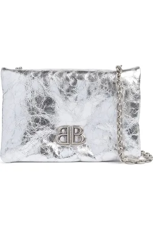 Balenciaga Sac Nano En Cuir Métallisé Monaco