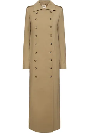 Khaite Manteau Long En Coton Mélangé Mallory