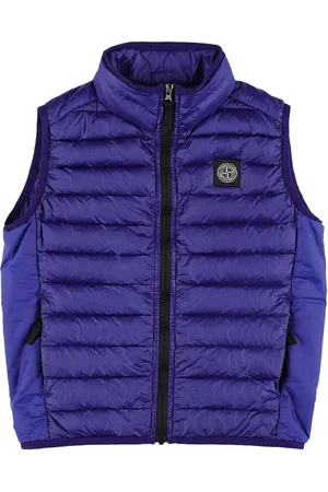 Stone Island Veste En Nylon Softshell Avec Patch Logo
