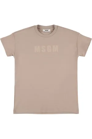 Msgm Robe En Jersey De Coton Imprimé
