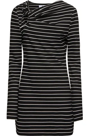 Msgm Robe Courte En Jersey À Rayures