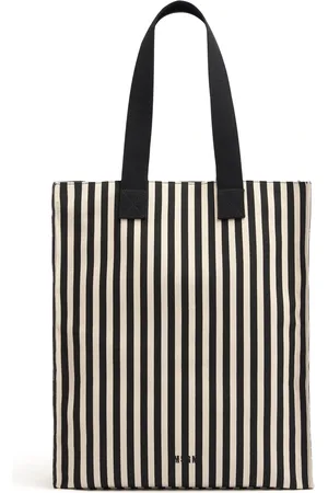 Msgm Sac Cabas En Toile À Rayures