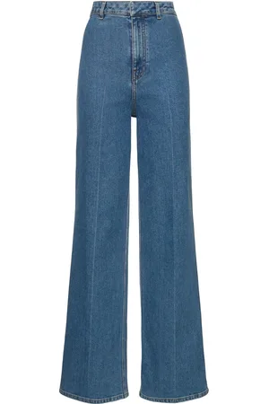 Serafini Jean Ample En Denim Taille Haute