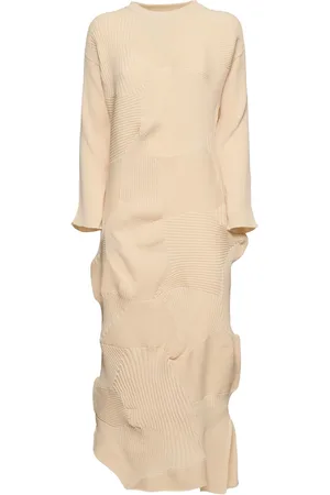 Issey Miyake Robe Midi Plissée À Manches Longues Kone Kone