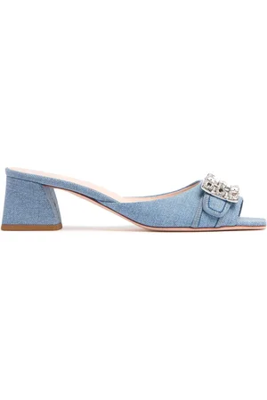 Roger Vivier Mules En Denim Bikviv 45 Mm