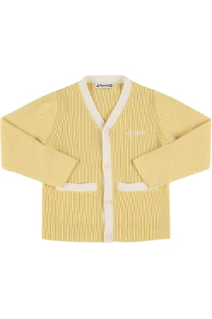 BONPOINT Cardigan En Maille De Coton Brodé