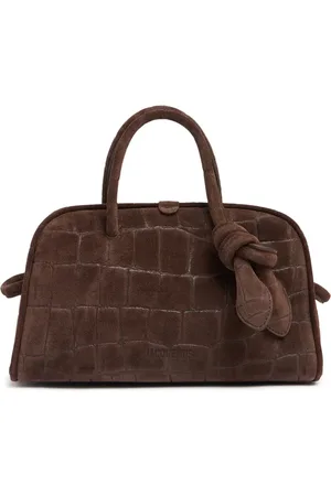 Jacquemus Sac En Daim Embossé Croco Le Petit Turismo