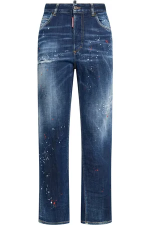 Dsquared2 Jean Droit Taille Haute Boston