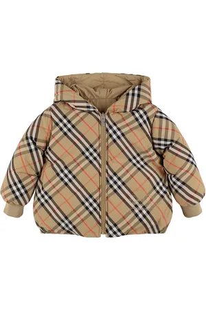 Burberry Doudoune En Nylon Imprimé À Carreaux
