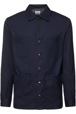 Brunello Cucinelli Surchemise En Sergé De Coton