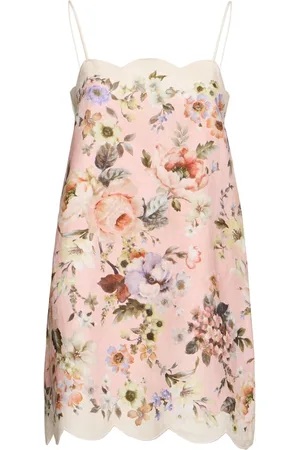 ZIMMERMANN Robe Courte En Lin Imprimé Acacia