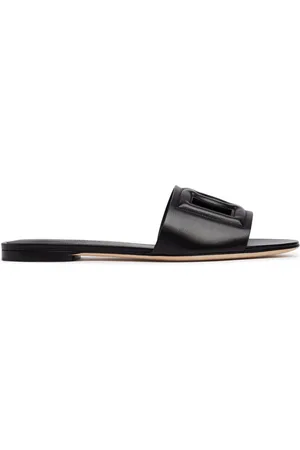 Dolce & Gabbana Claquettes En Cuir Bianca 10 Mm
