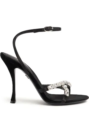 Dolce & Gabbana Sandales En Velours Et Cristaux 105 Mm