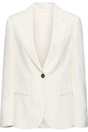 Brunello Cucinelli Blazer En Sergé De Lin Mélangé Fluide