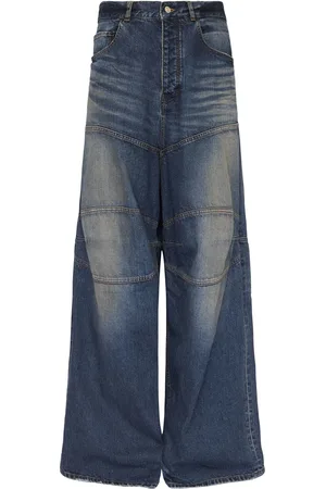 Balenciaga Jean Baggy En Denim De Coton