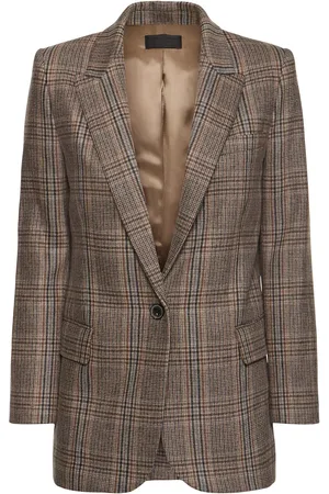 NILI LOTAN Blazer En Laine À Carreaux Diane